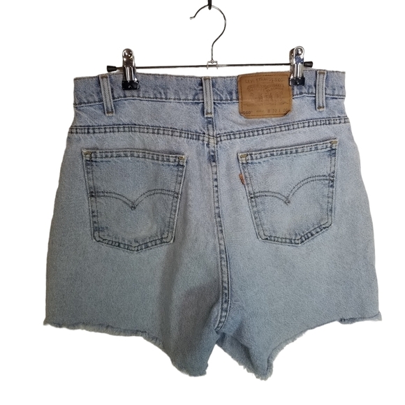 Vtg Levis 560 orange tab cut off jean shorts usa - Picture 1 of 11